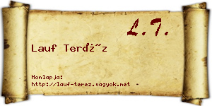 Lauf Teréz névjegykártya